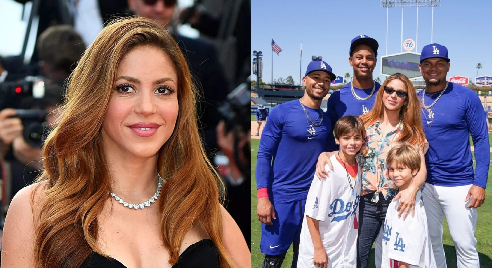 Shakira and her children change soccer for baseball upon arrival in Los Angeles