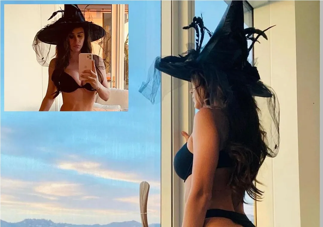 Yanet Garcia wears a daring witch costume