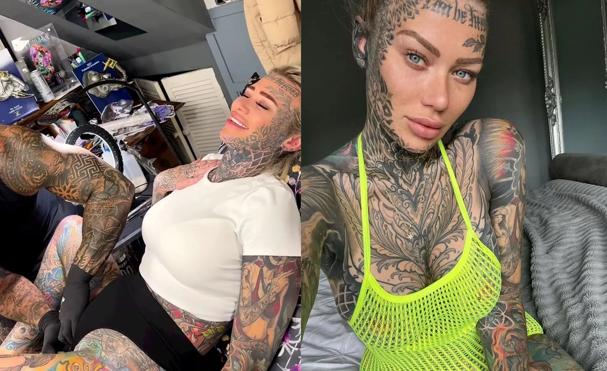 Britains most tattooed woman Becky Holt