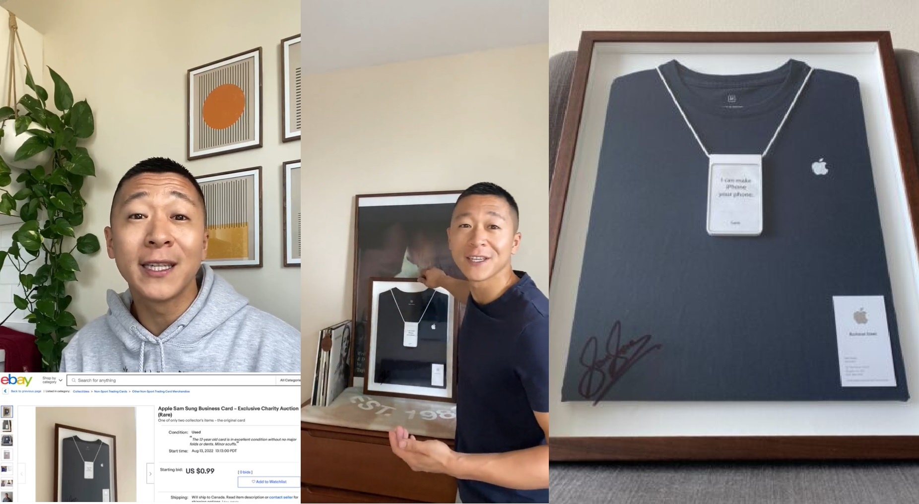 The ID card of former Apple employee named Sam Sung was auctioned off via eBay