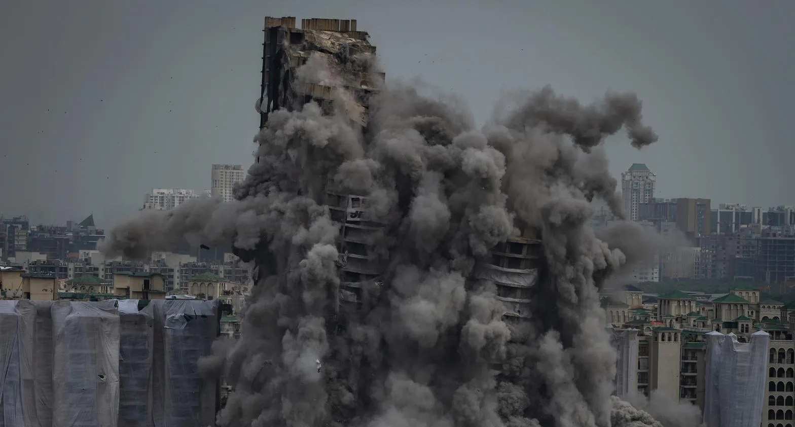 New Delhi demolishes two illegal 30 plus story skyscrape