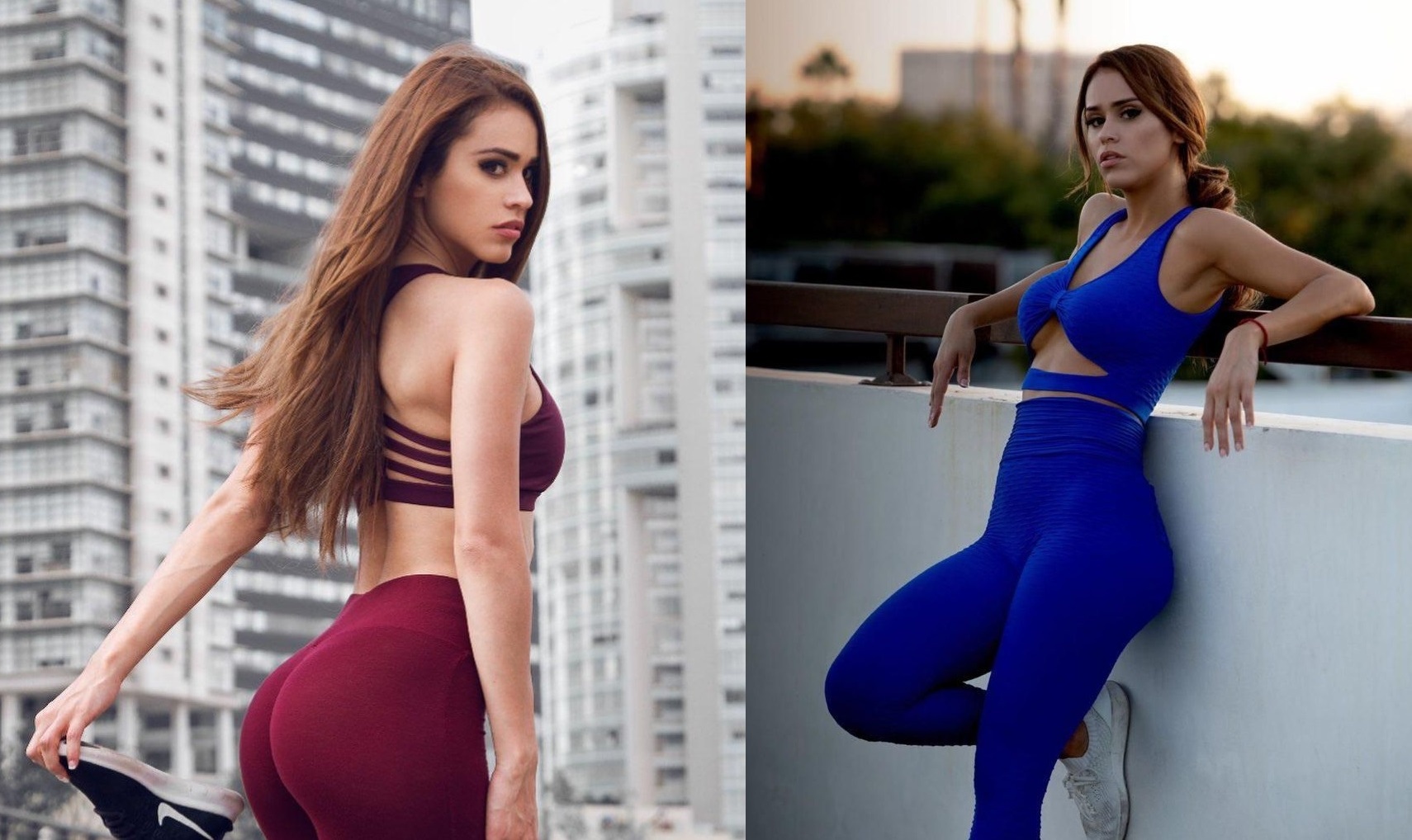 Yanet Garcia, the Mexican weather girl, models a strappy microbikini video