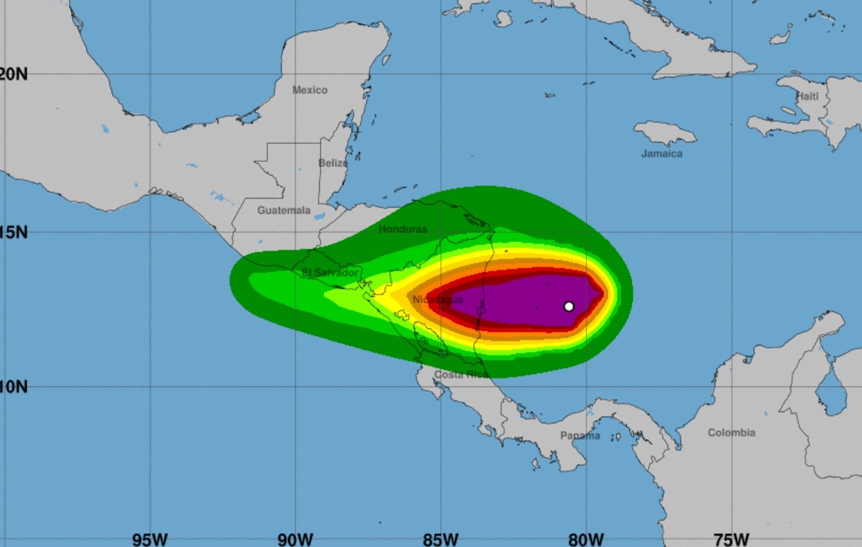 Tropical storm Julia becomes a hurricane and threatens Nicaragua