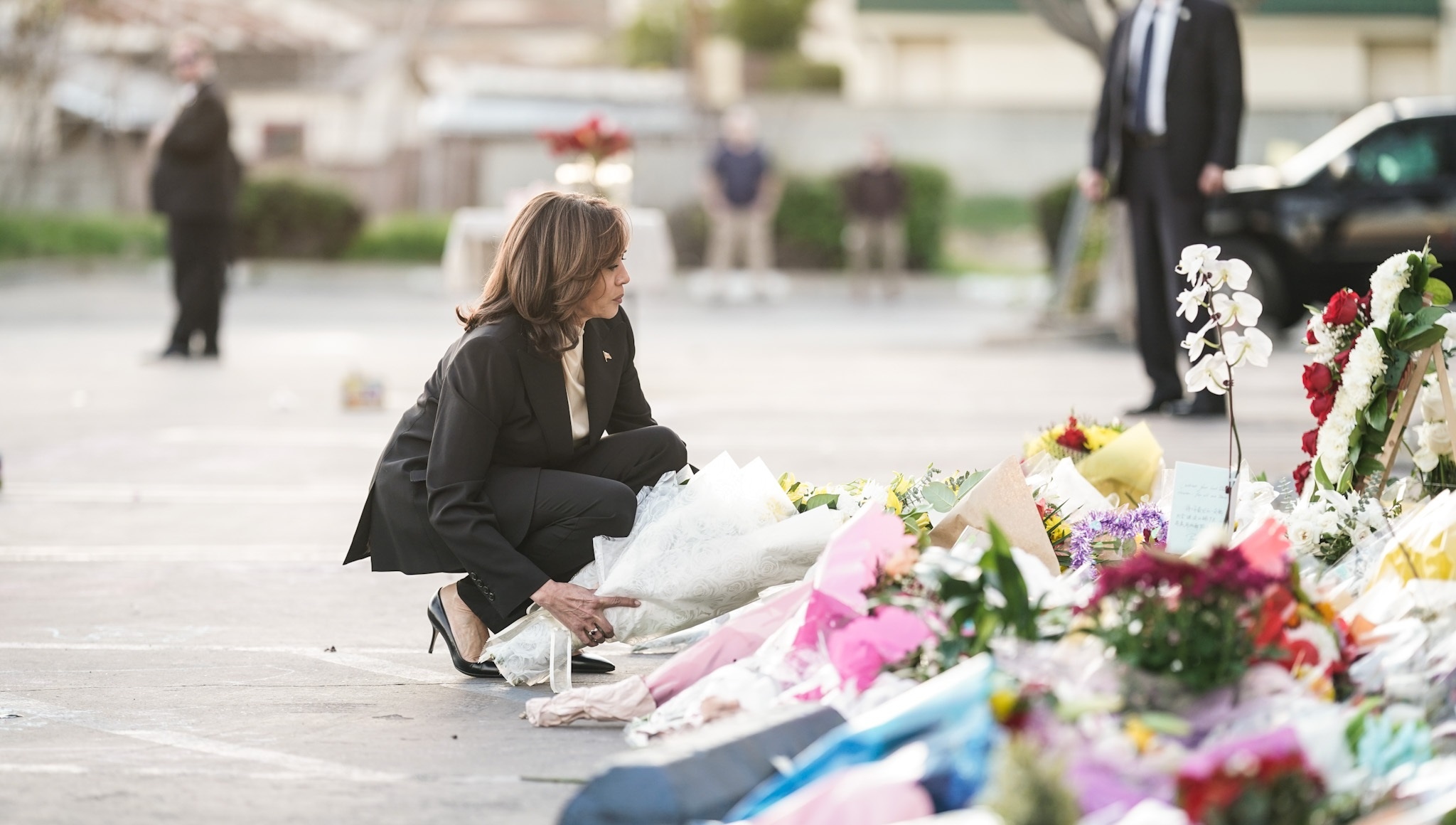 Kamala Harris met with relatives of those killed in the Monterey Park mass shooting