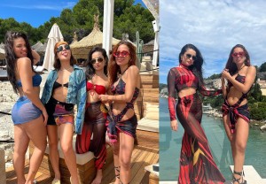 Anitta shared a video on her Instagram posts during a party with friends on a yacht