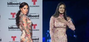 Danna Paola shares photos in which she poses with Rosalia, showing herself as a big fan