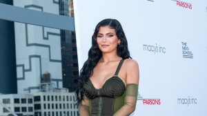 Kylie Jenner steals the look with a leather corset that accentuated her waist