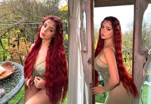 Demi Rose can be seen lying down while receiving a massage that maintains her beauty